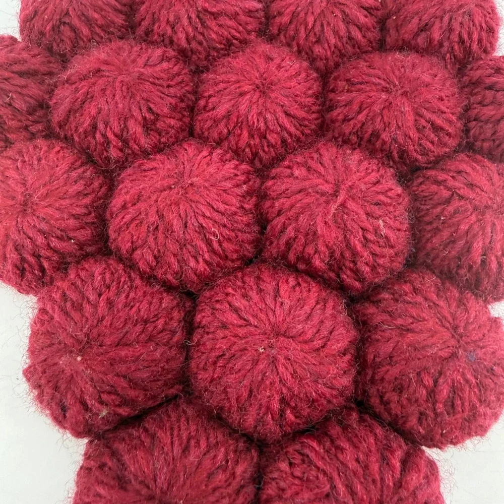 2 Vtg 1950's Handmade Bottlecap Crochet Grapes Potholder Trivet‎ Hot Pad